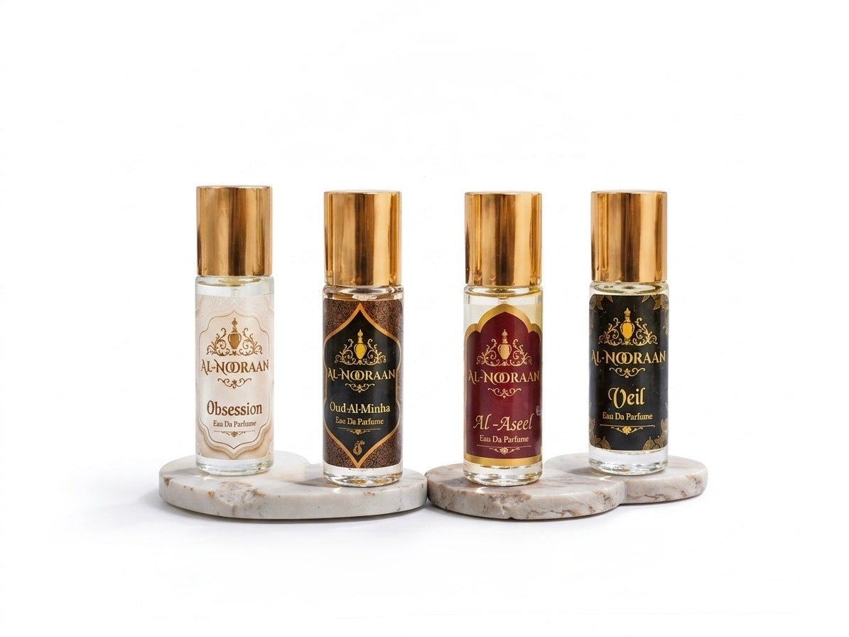 Al-Nooraan Perfume Gift Set 4 Pcs Premium Perfume Spray